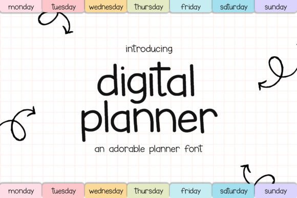 Digital Planner: A Casual Handwritten Font for Modern Web Design